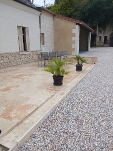 dallage en travertin